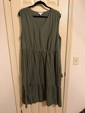 TIME & TRU COTTON DOUBLE CLOTH DRESS